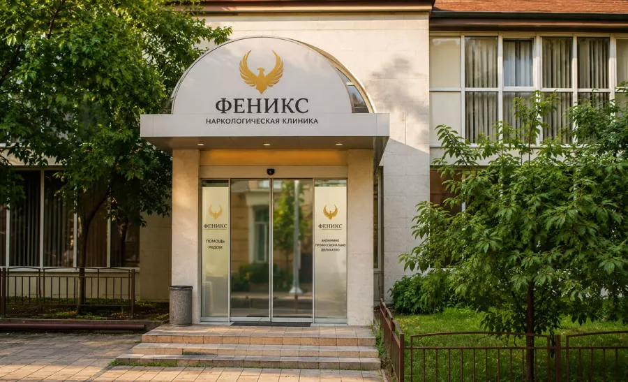 Вход в наркологическую клинику «Феникс» в Мелеузе